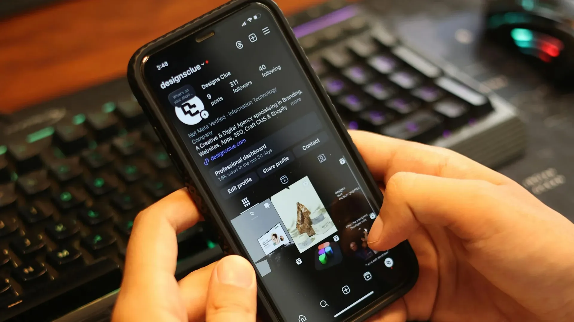 Person holding a smartphone browsing Instagram reels, representing reels and short video content strategy by the best SMM services in Hyderabad.