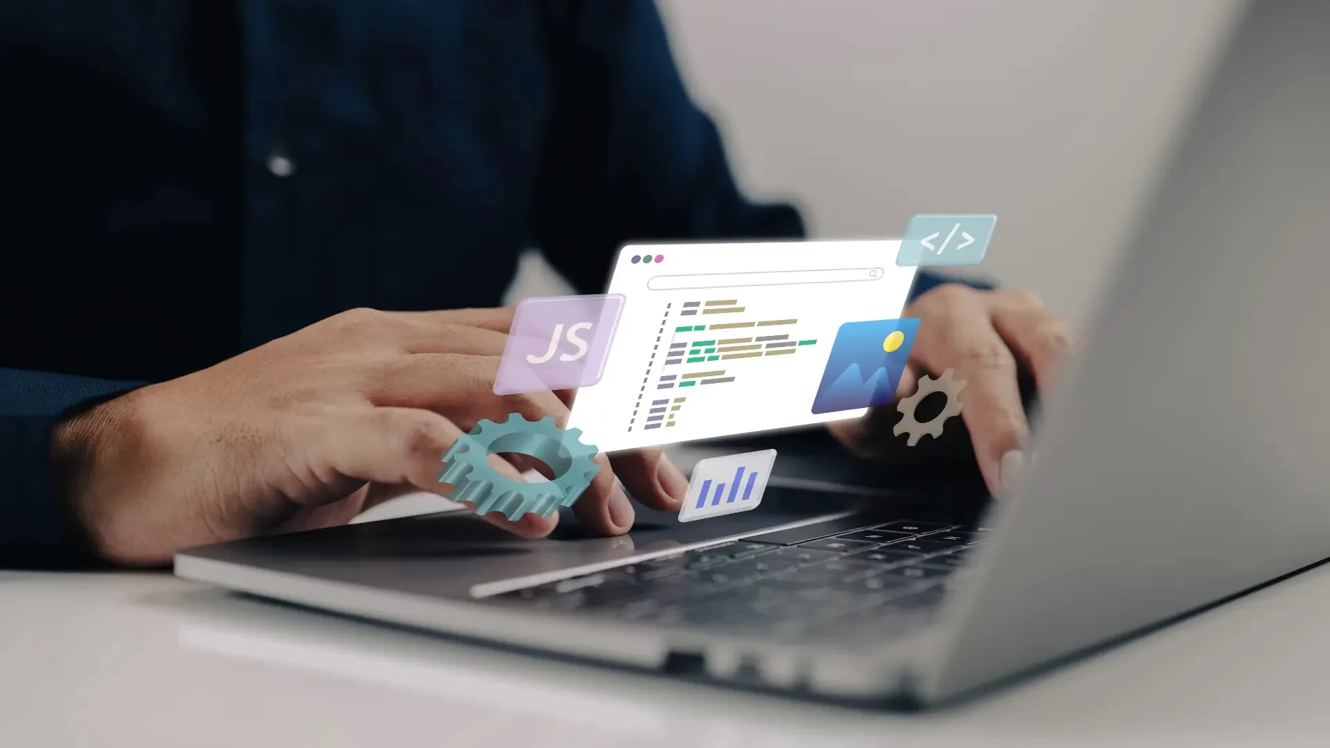 Digital marketer analyzing website performance and SEO elements on a laptop to understand why some Hyderabad business websites fail to generate leads even after SEO.